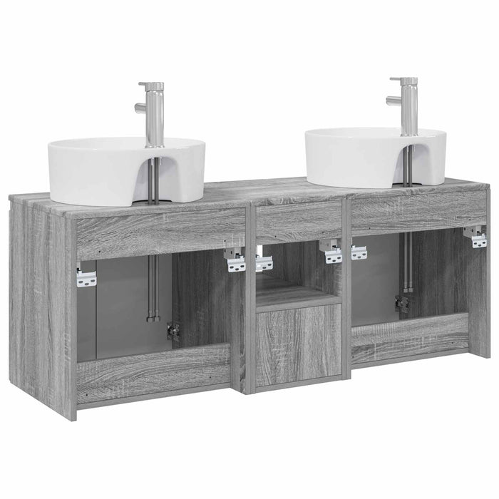 Set dulap baie 3 buc. Sonoma gri 49,5 x 44,5 x 65 cm WALTI
