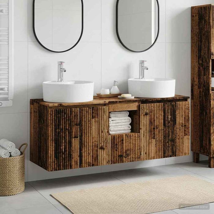 Set dulap baie 3 buc. Lemn vechi 49,5 x 44,5 x 65 cm WALTI