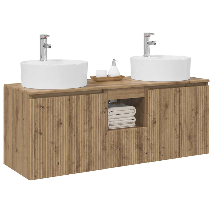 Set dulap baie 3 buc. Stejar Artizanal 49,5 x 44,5 x 65 cm WALTI