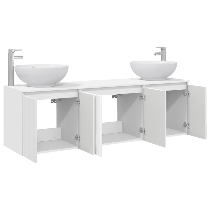 Set dulap baie 3 buc. Alb 49,5 x 44,5 x 65 cm Lemn prelucrat WALTI