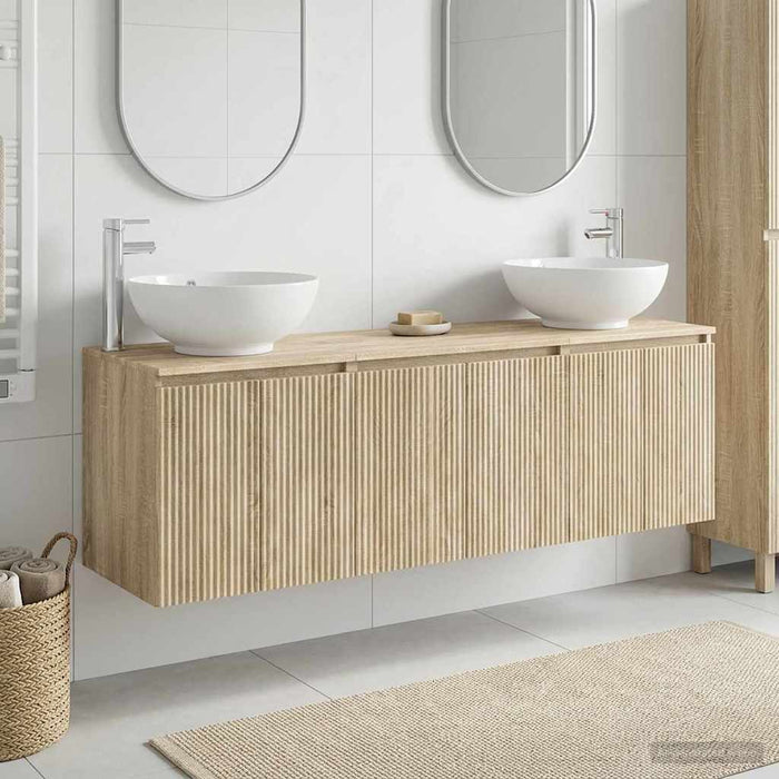 Set dulap baie 3 buc. Stejar Sonoma 49,5 x 44,5 x 65 cm WALTI