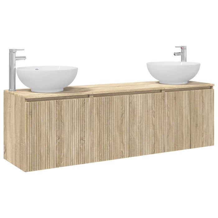 Set dulap baie 3 buc. Stejar Sonoma 49,5 x 44,5 x 65 cm WALTI