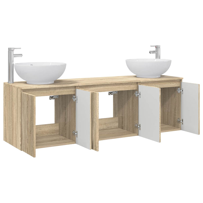 Set dulap baie 3 buc. Stejar Sonoma 49,5 x 44,5 x 65 cm WALTI
