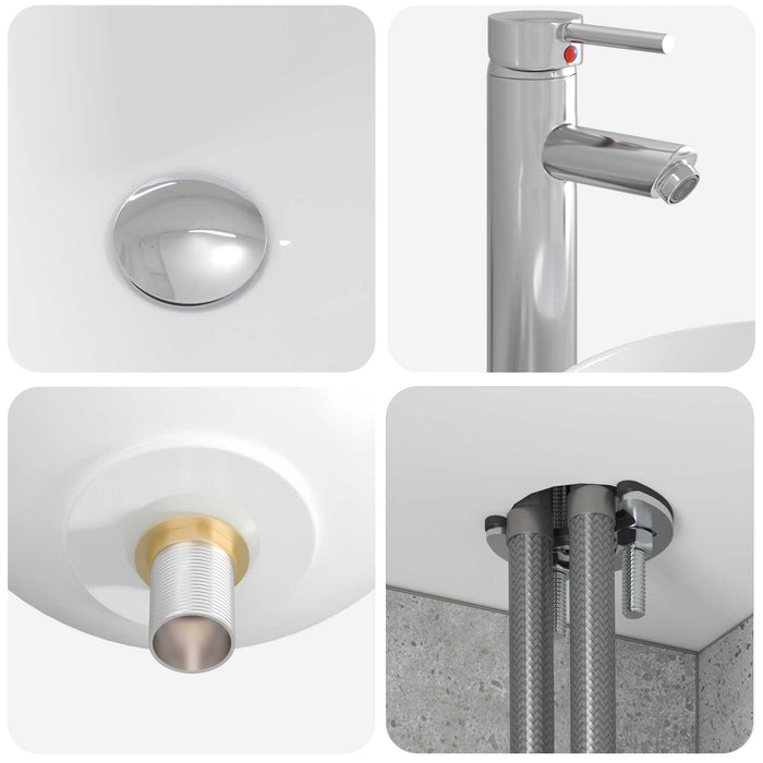 Set dulap baie 3 buc. Gri Beton 49,5 x 44,5 x 65 cm WALTI