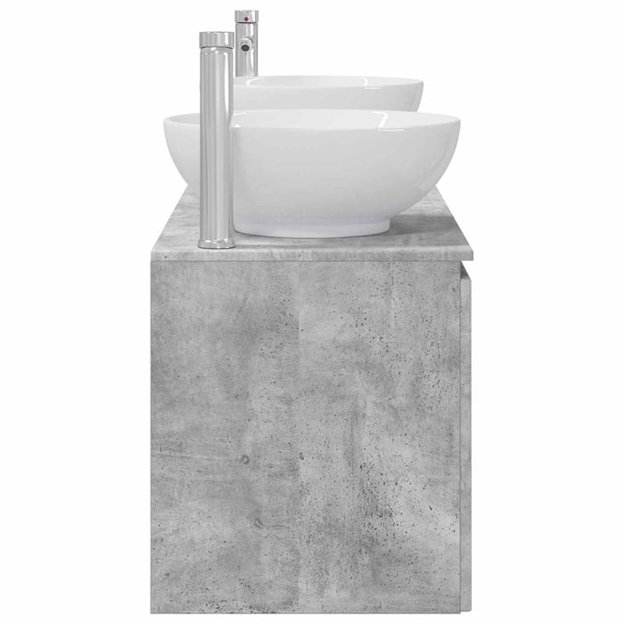 Set dulap baie 3 buc. Gri Beton 49,5 x 44,5 x 65 cm WALTI