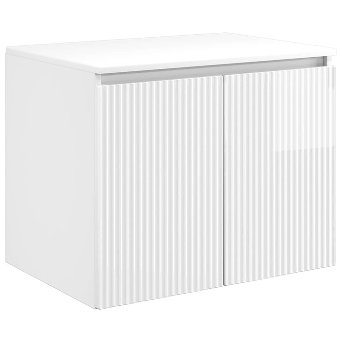 Set dulap baie 3 buc. Alb foarte lucios 49,5 x 44,5 x 65 cm WALTI