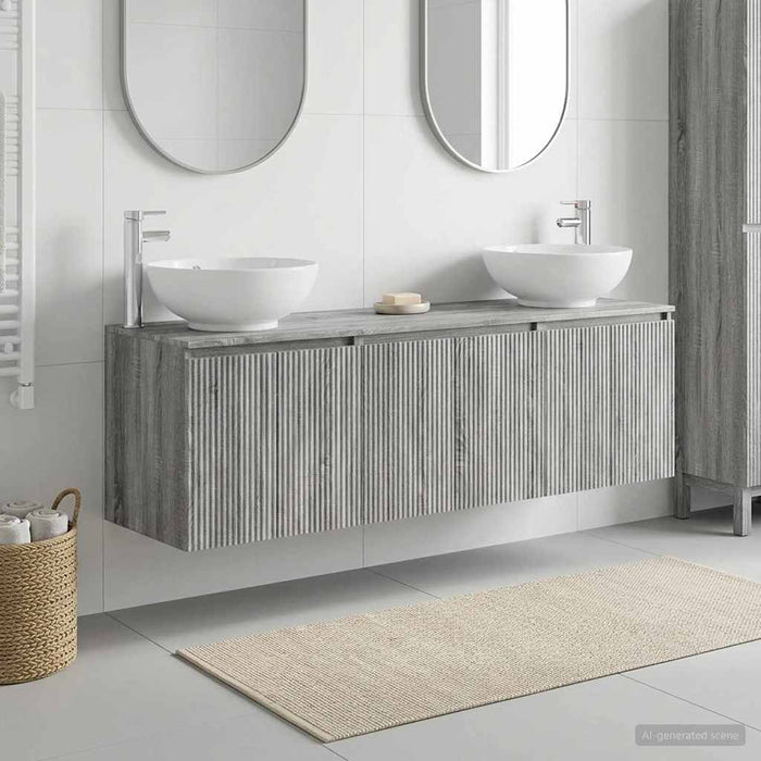 Set dulap baie 3 buc. Sonoma gri 49,5 x 44,5 x 65 cm WALTI