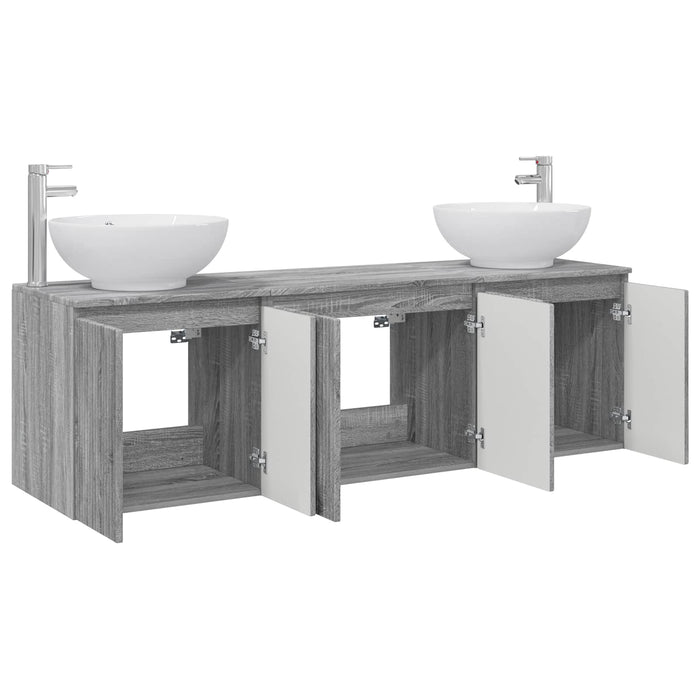 Set dulap baie 3 buc. Sonoma gri 49,5 x 44,5 x 65 cm WALTI