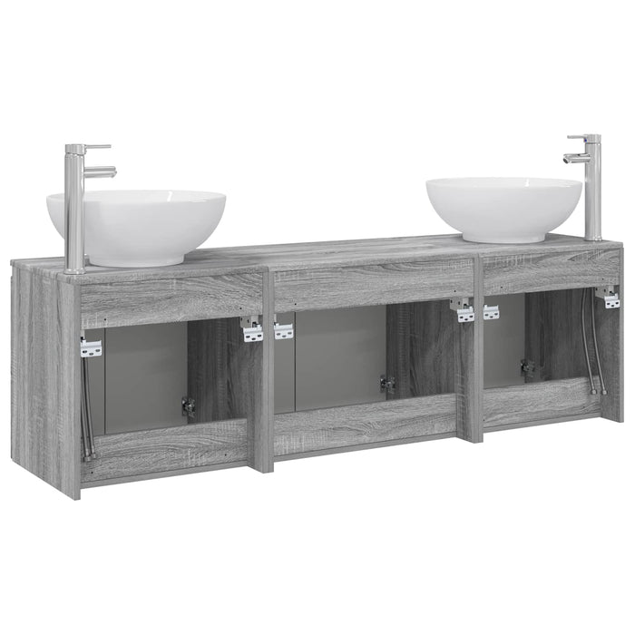 Set dulap baie 3 buc. Sonoma gri 49,5 x 44,5 x 65 cm WALTI