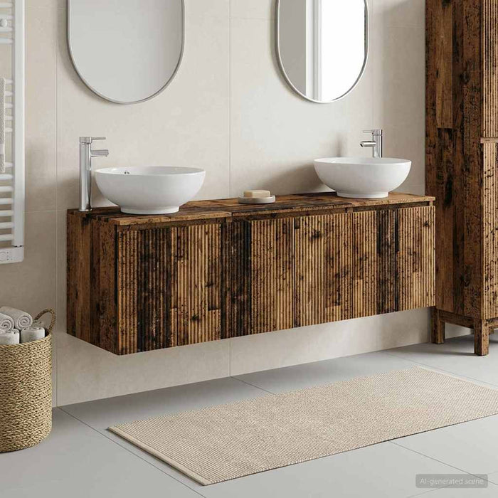 Set dulap baie 3 buc. Lemn vechi 49,5 x 44,5 x 65 cm WALTI