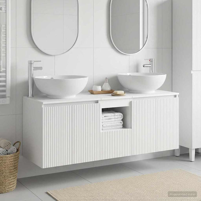 Set dulap baie 3 buc. Alb 49,5 x 44,5 x 65 cm Lemn prelucrat WALTI