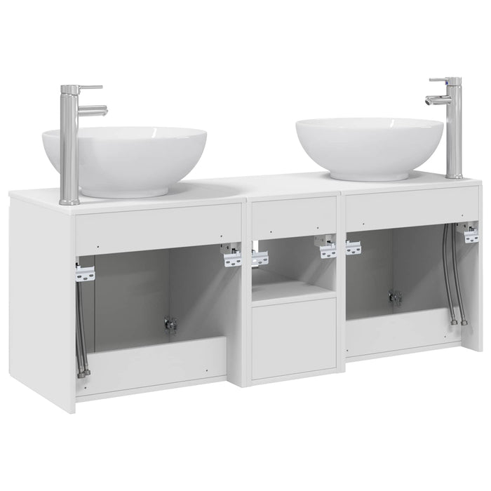 Set dulap baie 3 buc. Alb 49,5 x 44,5 x 65 cm Lemn prelucrat WALTI