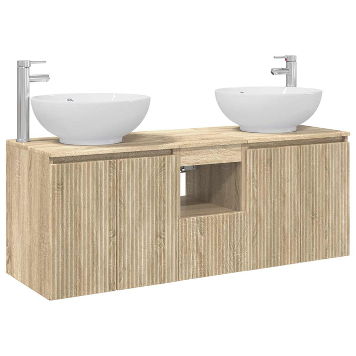Set dulap baie 3 buc. Stejar Sonoma 49,5 x 44,5 x 65 cm WALTI