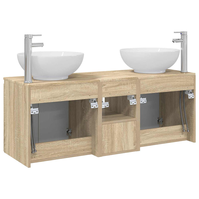 Set dulap baie 3 buc. Stejar Sonoma 49,5 x 44,5 x 65 cm WALTI
