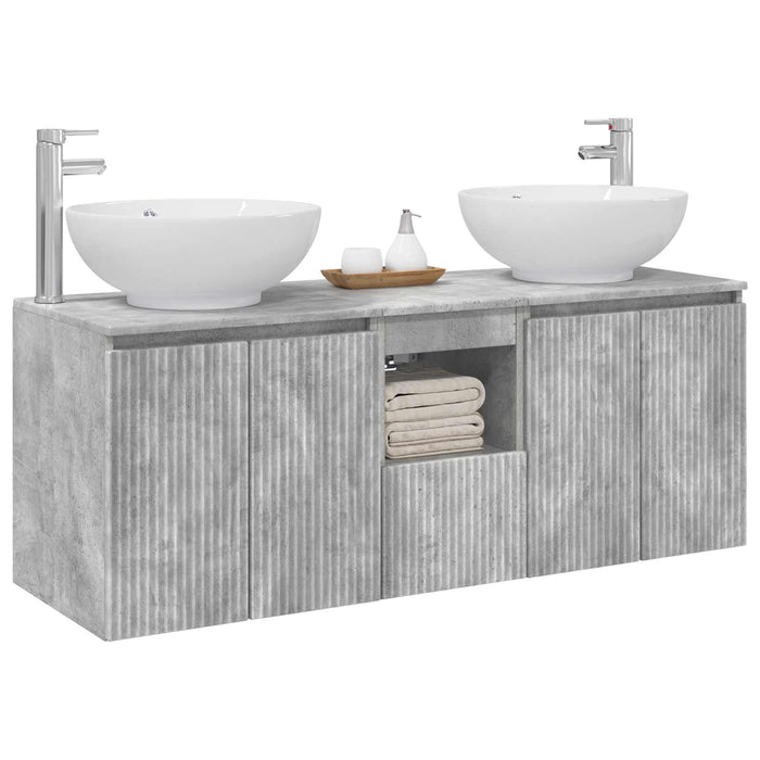 Set dulap baie 3 buc. Gri Beton 49,5 x 44,5 x 65 cm WALTI