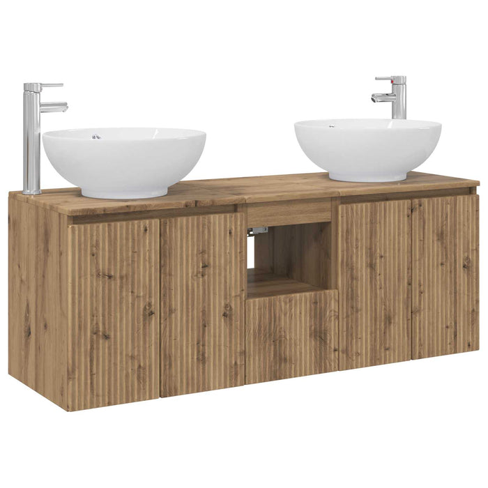 Set dulap baie 3 buc. Stejar Artizanal 49,5 x 44,5 x 65 cm WALTI