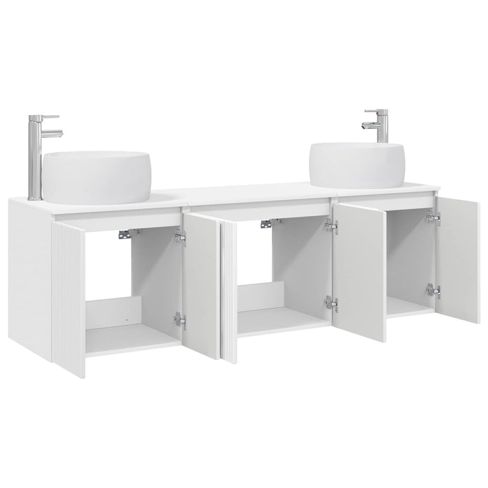 Set dulap baie 3 buc. Alb 49,5 x 44,5 x 66 cm Lemn prelucrat WALTI