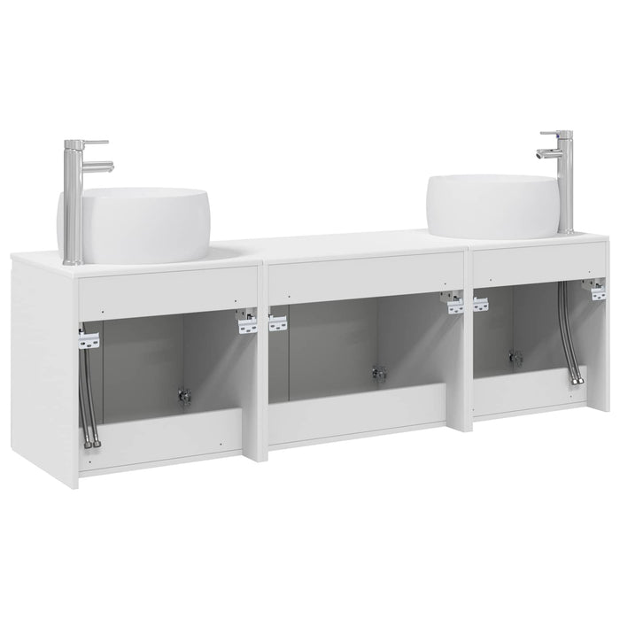 Set dulap baie 3 buc. Alb 49,5 x 44,5 x 66 cm Lemn prelucrat WALTI