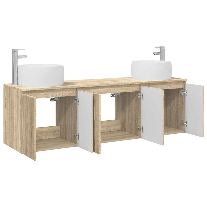 Set dulap baie 3 buc. Stejar Sonoma 49,5 x 44,5 x 66 cm WALTI
