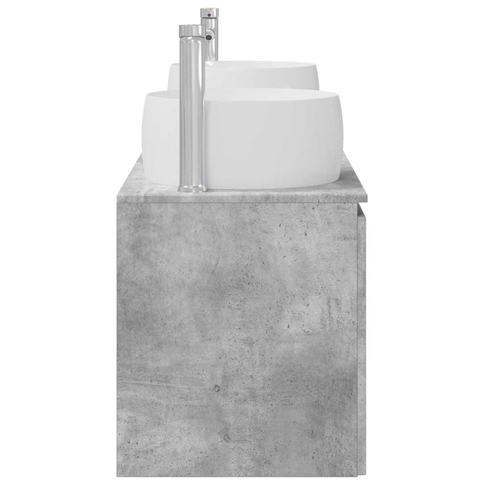 Set dulap baie 3 buc. Gri Beton 49,5 x 44,5 x 66 cm WALTI