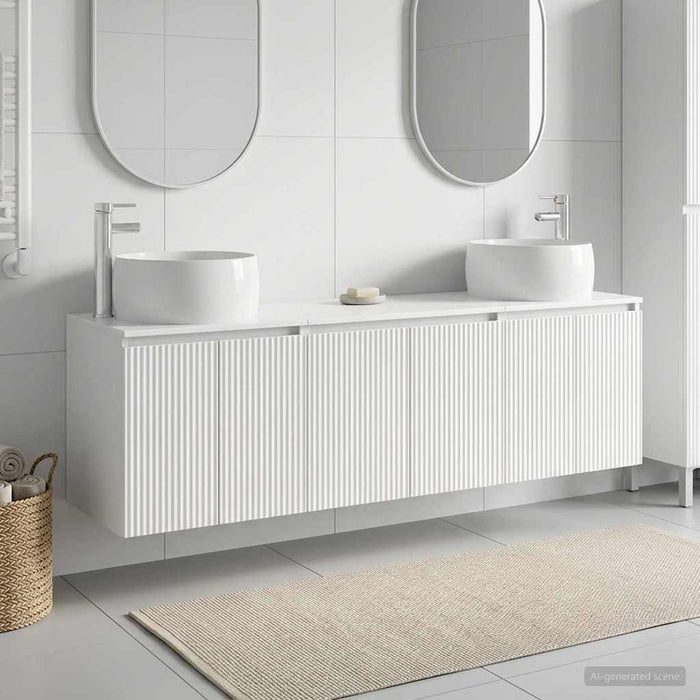 Set dulap baie 3 buc. Alb foarte lucios 49,5 x 44,5 x 66 cm WALTI