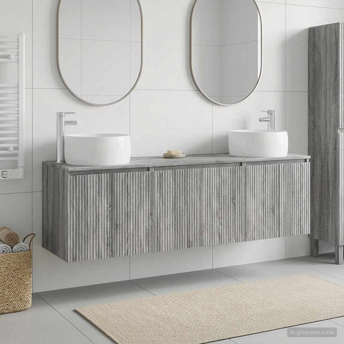 Set dulap baie 3 buc. Sonoma gri 49,5 x 44,5 x 66 cm WALTI