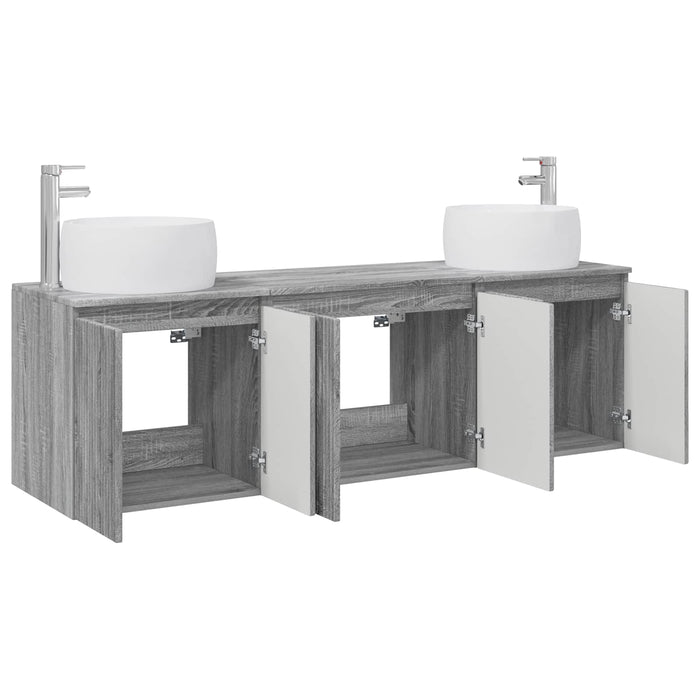 Set dulap baie 3 buc. Sonoma gri 49,5 x 44,5 x 66 cm WALTI