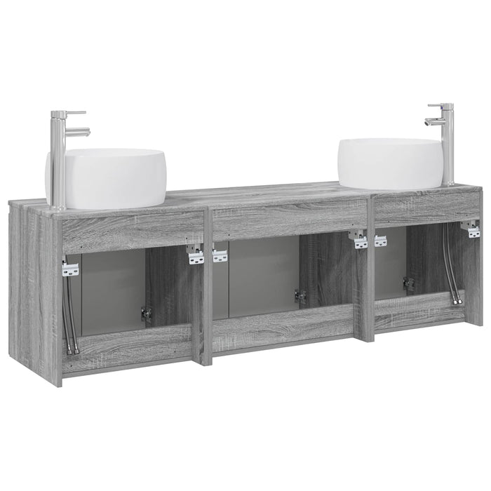 Set dulap baie 3 buc. Sonoma gri 49,5 x 44,5 x 66 cm WALTI