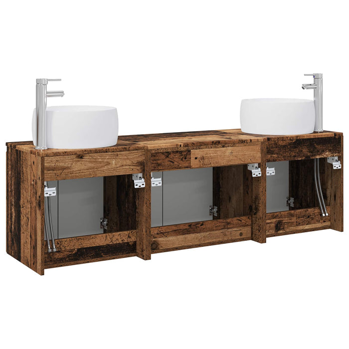 Set dulap baie 3 buc. Lemn vechi 49,5 x 44,5 x 66 cm WALTI
