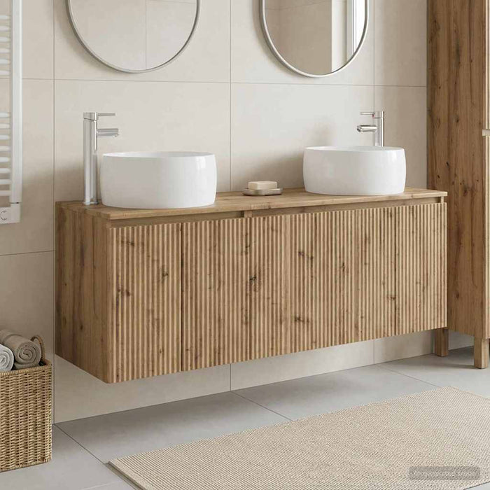 Set dulap baie 3 buc. Stejar Artizanal 49,5 x 44,5 x 66 cm WALTI