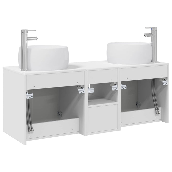 Set dulap baie 3 buc. Alb 49,5 x 44,5 x 66 cm Lemn prelucrat WALTI