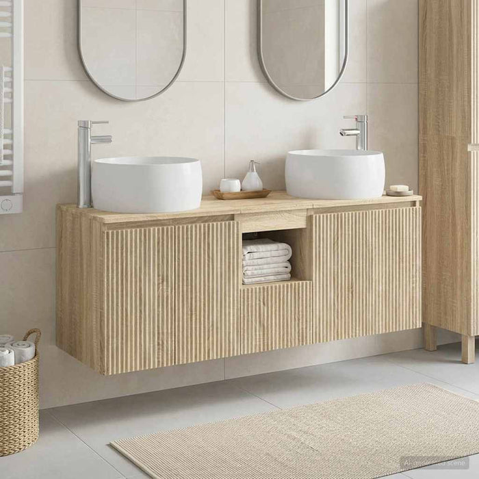 Set dulap baie 3 buc. Stejar Sonoma 49,5 x 44,5 x 66 cm WALTI