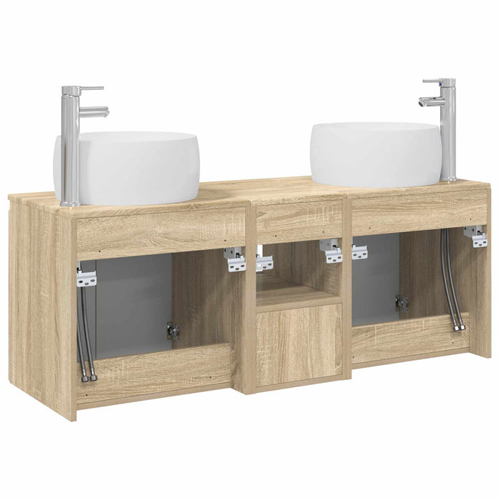 Set dulap baie 3 buc. Stejar Sonoma 49,5 x 44,5 x 66 cm WALTI