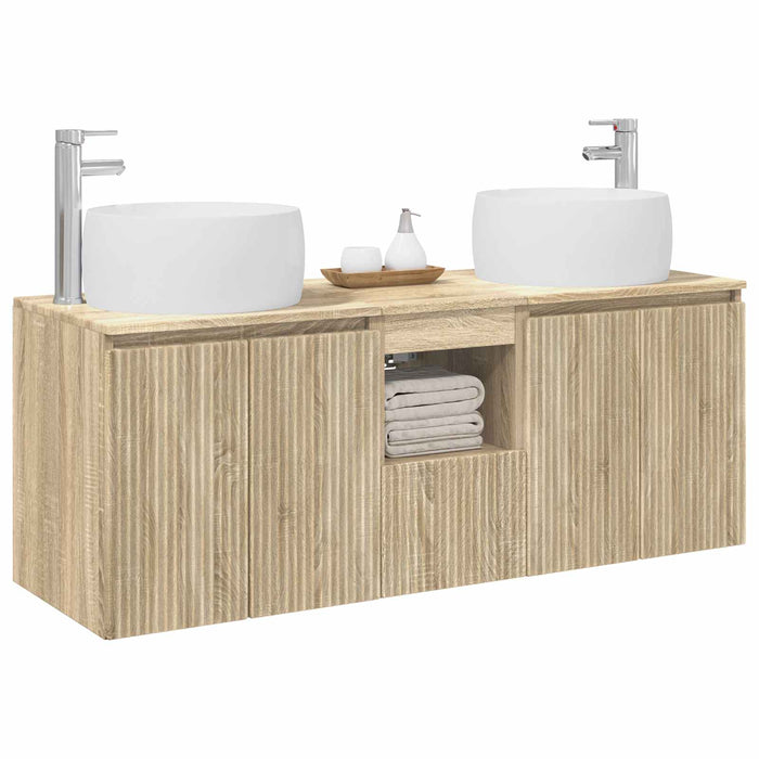 Set dulap baie 3 buc. Stejar Sonoma 49,5 x 44,5 x 66 cm WALTI