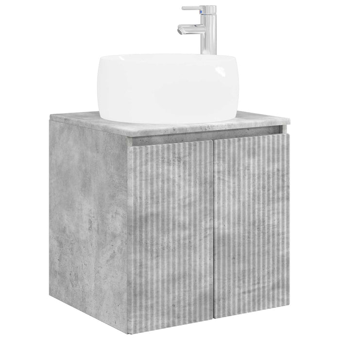 Set dulap baie 3 buc. Gri Beton 49,5 x 44,5 x 66 cm WALTI