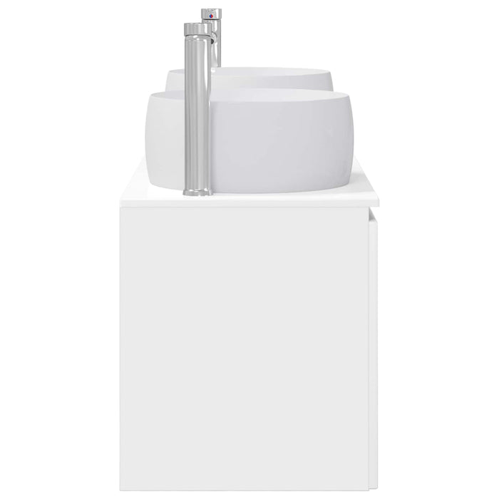 Set dulap baie 3 buc. Alb foarte lucios 49,5 x 44,5 x 66 cm WALTI