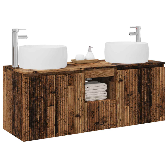 Set dulap baie 3 buc. Lemn vechi 49,5 x 44,5 x 66 cm WALTI