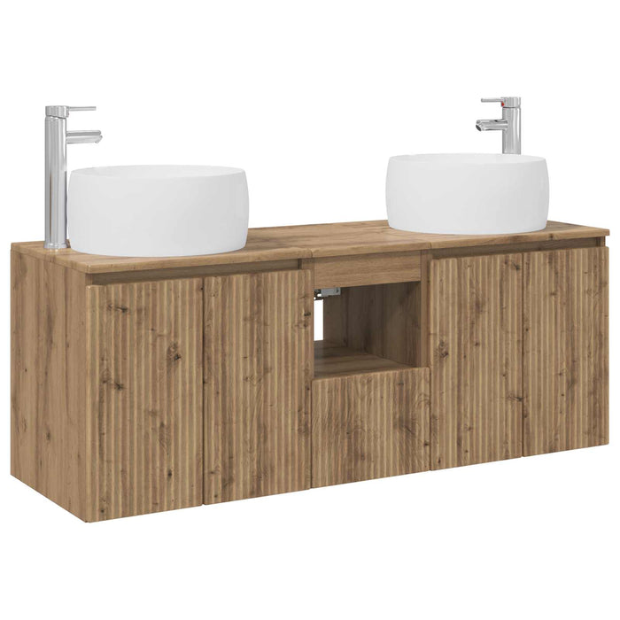 Set dulap baie 3 buc. Stejar Artizanal 49,5 x 44,5 x 66 cm WALTI