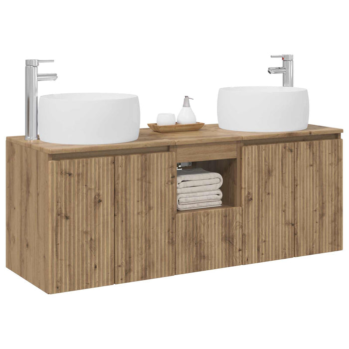 Set dulap baie 3 buc. Stejar Artizanal 49,5 x 44,5 x 66 cm WALTI