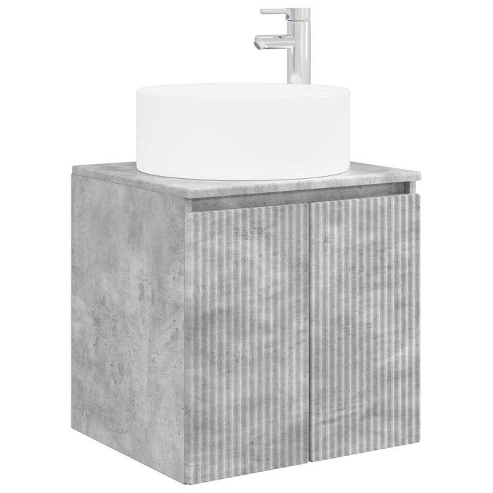 Set dulap baie 3 buc. Gri Beton 49,5 x 44,5 x 65,5 cm WALTI