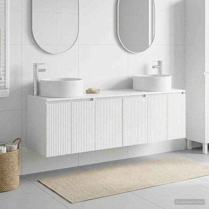 Set dulap baie 3 buc. Alb foarte lucios 49,5 x 44,5 x 65,5 cm WALTI