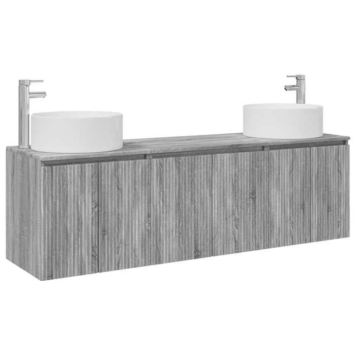 Set dulap baie 3 buc. Sonoma gri 49,5 x 44,5 x 65,5 cm WALTI