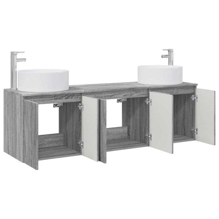 Set dulap baie 3 buc. Sonoma gri 49,5 x 44,5 x 65,5 cm WALTI