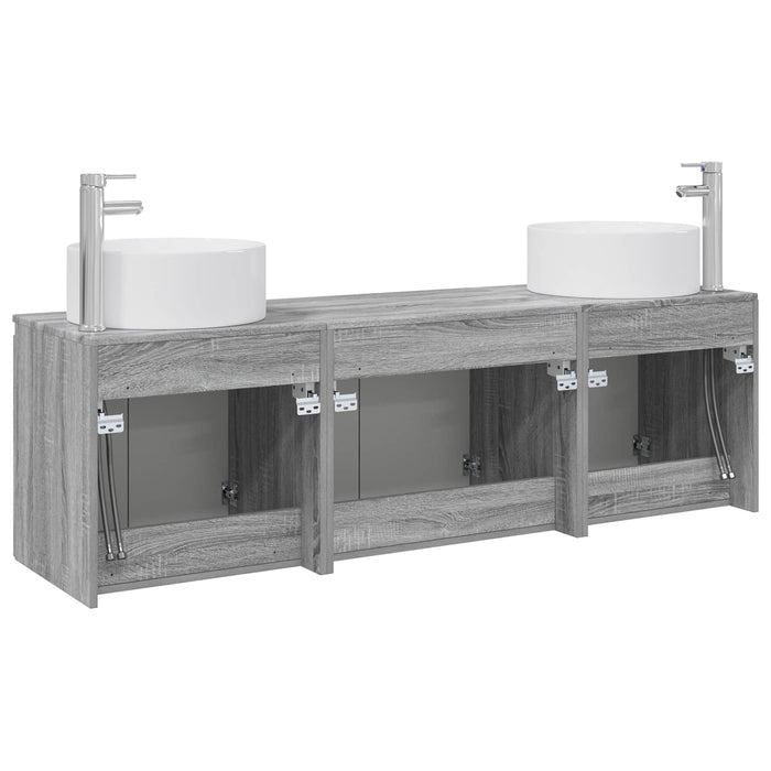 Set dulap baie 3 buc. Sonoma gri 49,5 x 44,5 x 65,5 cm WALTI