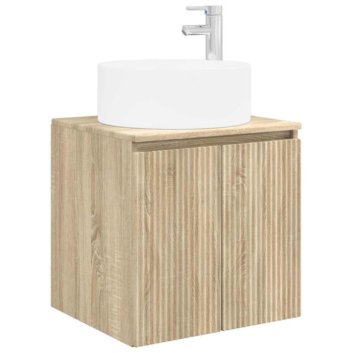 Set dulap baie 3 buc. Stejar Sonoma 49,5 x 44,5 x 65,5 cm WALTI