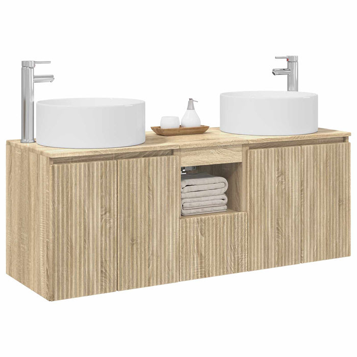Set dulap baie 3 buc. Stejar Sonoma 49,5 x 44,5 x 65,5 cm WALTI