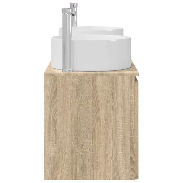 Set dulap baie 3 buc. Stejar Sonoma 49,5 x 44,5 x 65,5 cm WALTI