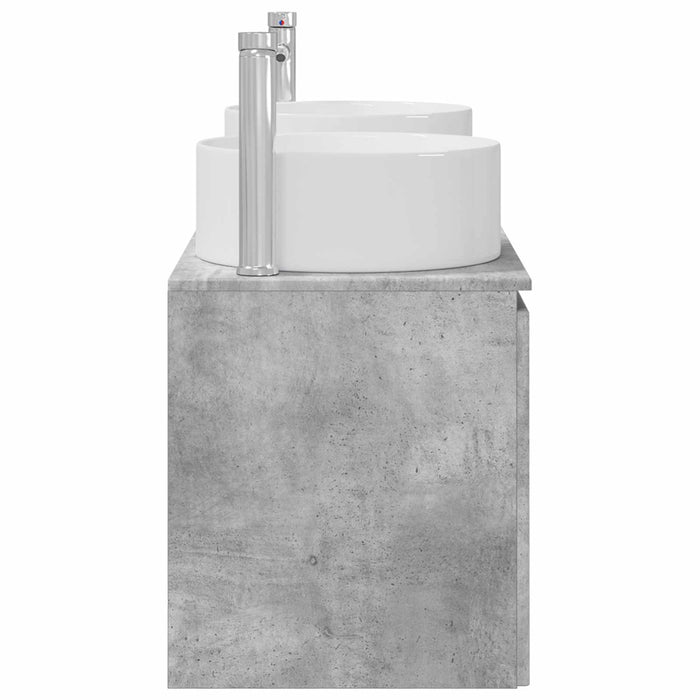 Set dulap baie 3 buc. Gri Beton 49,5 x 44,5 x 65,5 cm WALTI