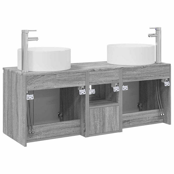 Set dulap baie 3 buc. Sonoma gri 49,5 x 44,5 x 65,5 cm WALTI