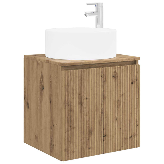 Set dulap baie 3 buc. Stejar Artizanal 49,5 x 44,5 x 65,5 cm WALTI
